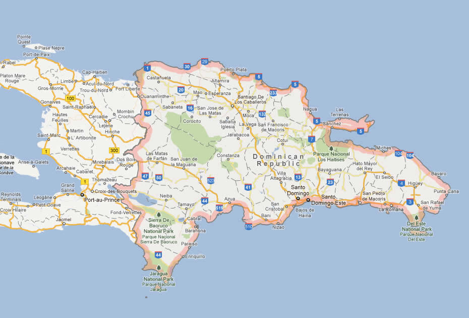 map of dominican republic